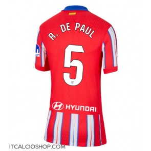 Atletico Madrid Rodrigo De Paul #5 Prima Maglia Femmina 2024-25 Manica Corta